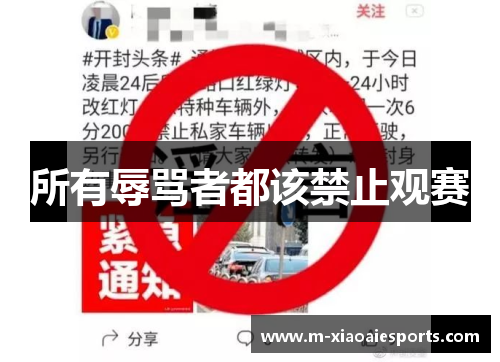 所有辱骂者都该禁止观赛 所有辱骂者都该禁止观赛
